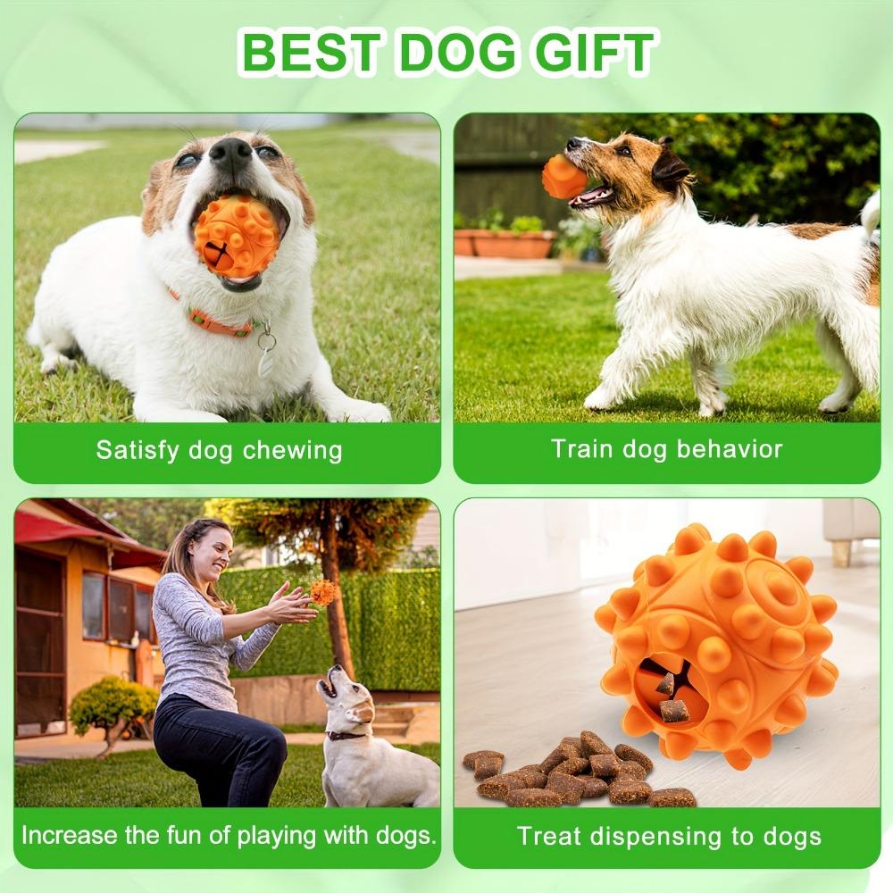 Dog Chew Toy Slow Feeder Treat Dispensing Interactive Toy Natural Rubber Toy For Teeth Cleaning Slow Feeding Small Medium Breeds