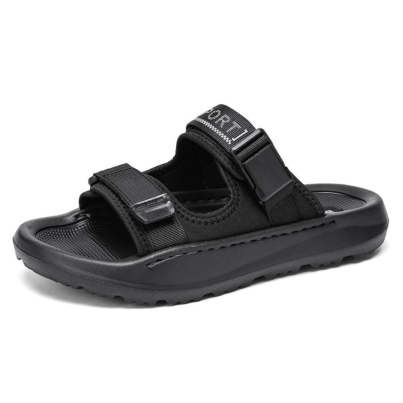 Мужские плоские тапочки, очень широкие сандалии, пляжная обувь, повседневные мягкие тапочки-слайды, большой размер для папы