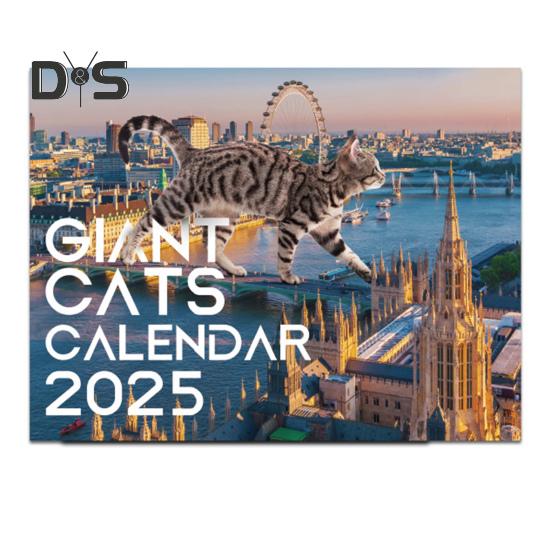 Настенный календарь 2025 года с рисунком собаки, настенный календарь, ежемесячный ежедневник, праздничный органайзер для домашнего офиса, декор