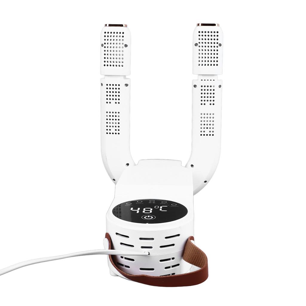 Сушилка для обуви белая, выдвижная, складная, с таймером и сенсорным экраном, бесшумная, портативная, электрическая