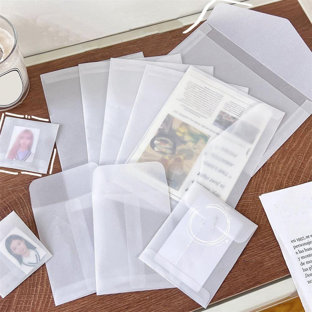 Semi Clear Transparent Envelope Scrub Invitation Card Holder Blessing Thank Envelope Greeting Card