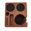 58mm Wooden Coffee Tamper Station Adjustable Multifunctional Coffee Portafilter Tamper Holder Stand