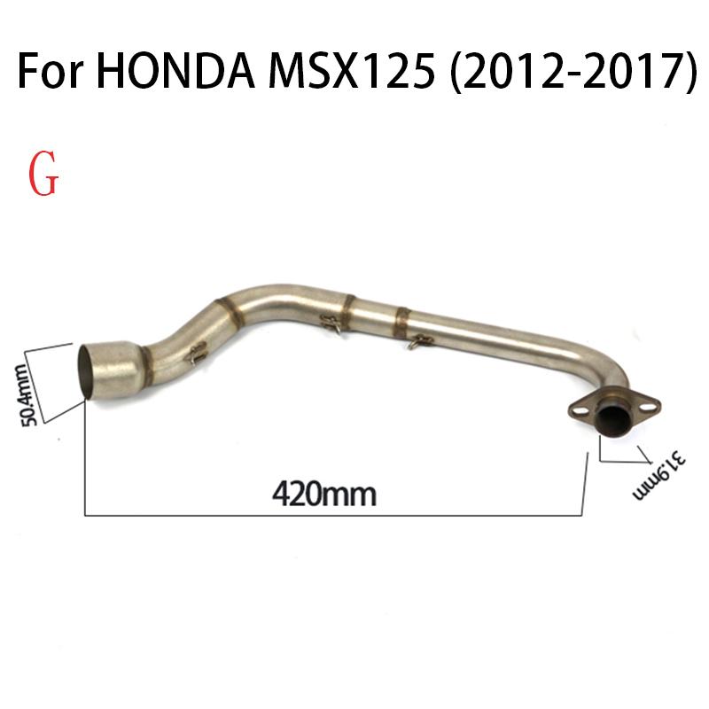 For HONDA MSX125 MSX125SF 2012-2020 Upgrade Motorcycle Exhaust Systems Header Front Link Tube Connect Middle Pipe