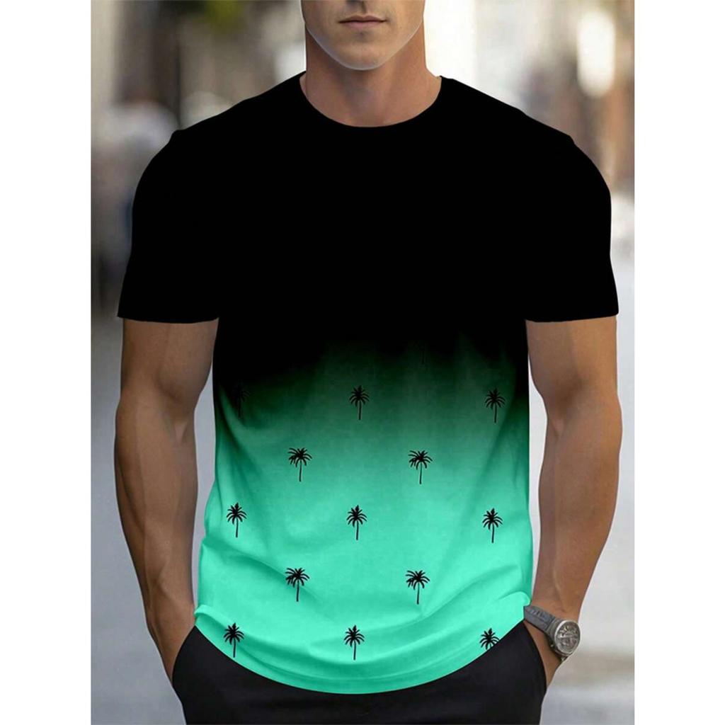 Hawaii Street Fashion Men's T-shirt New Summer Beach Vacation Men's Casual T-shirt Outdoor Sports Men's Short Sleeve Top