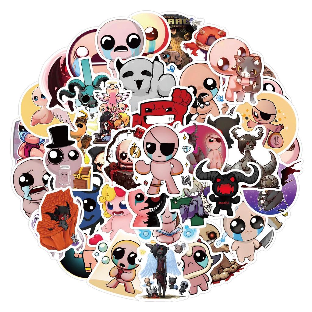 Набор из 50 штук Мультяшные граффити-наклейки The Binding of Isaac для DIY-декора телефона