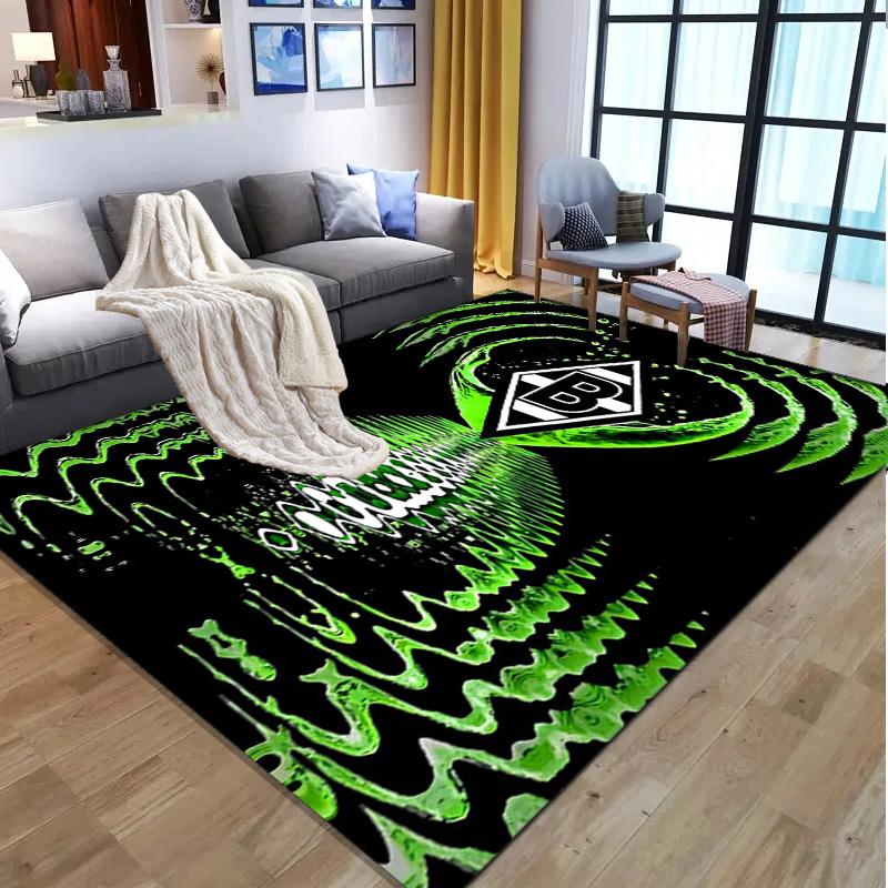 Borussia Monchengladbach Pattern Rug, Indoor/Outdoor Mat, for Picnic, Gameroom, Bedroom, Office, Living Room, Home Decor Carpet, Birthday Gift