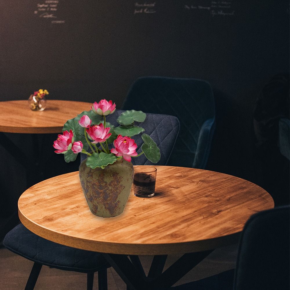 Многоцветные искусственные цветы лотоса, шелковые лепестки, реалистичная водяная лилия, украшение для дома