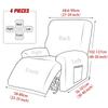 1/2/3Seater Recliner Sofa Cover Elastic Anti-Slip Washable Armchair Slipcover Couch Cover Furniture Protector Living Room Home