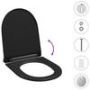 Toilet Seat with Soft Close Mechanism and Quick Release Black