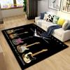 Classical Guitar Electric Guitar Bass Area Rug,Carpet Rug for Living Room Bedroom Decoration,Kids Play Soft Non-slip Floor Mats