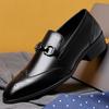 Мужские кожаные туфли в британском стиле, деловые, для осени, мужские, педали, кожаные, на мягкой подошве, повседневные дерби, свадебные, модные туфли
