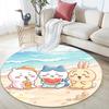 Chiikawa Round Area Rug,Carpet Rug for Living Room Bedroom Sofa Playroom Decor,Non-slip Floor Mat