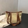 Summer Woven Tote Bag For Women With Magnetic Closure And Inner Pockets For Beach And Casual Wear