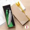 Classical Chinese Style  Metal Leaf Feather Tassel Bookmark Document Book Mark Label