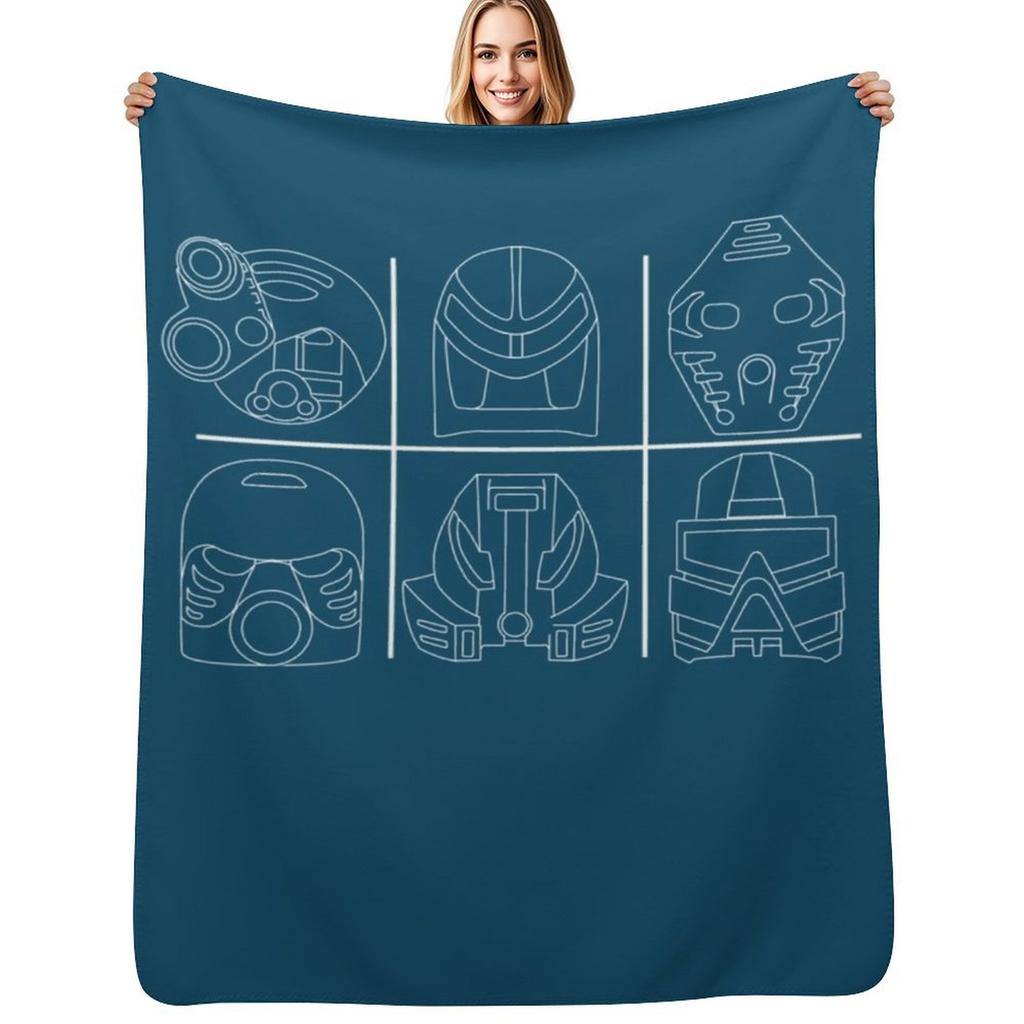 Bionicle Great Masks of Power Throw Blanket Lightweight Warm Blanket for Travel Camping