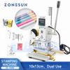 ZS-100B Двухцелевая машина для горячего тиснения фольгой Ручная машина для бронзирования Для ПВХ-карт Кожи Карандашей Бумаги Машина для тиснения
