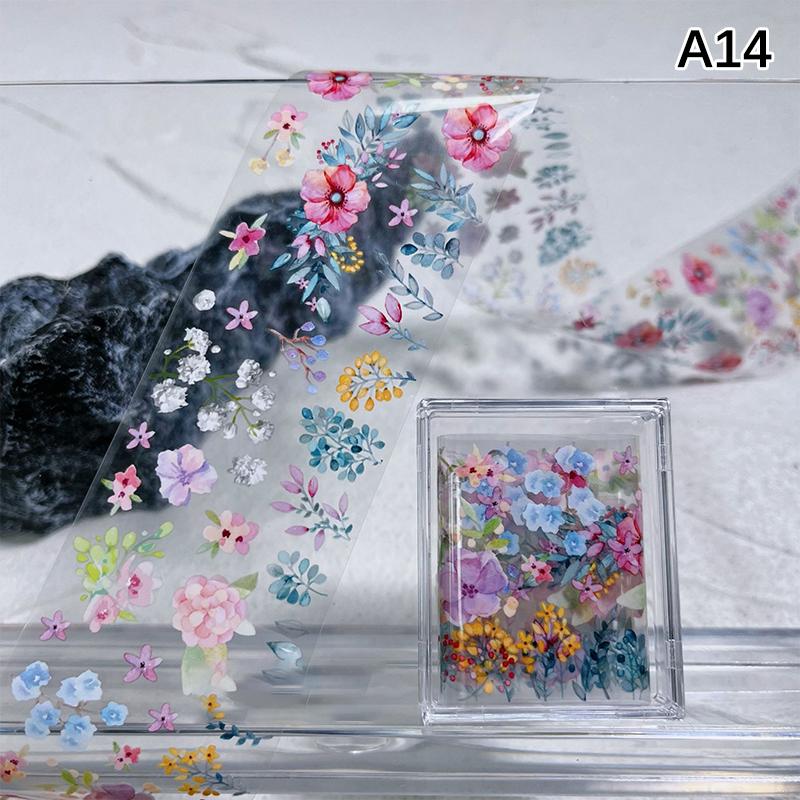 1Pcs 100cm Flower Rose Nail Transfer Foils Sticker Paper Floral Nail Wraps Tulip Nail Art Stickers Decals Nail Art Decorations