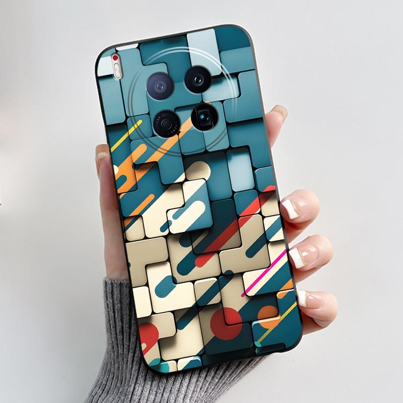 Чехол для телефона Tecno Camon 40 Premier 5G Бампер Мягкий силикон Уникальный дизайн Черный Чехол В стиле Ins Цветочный Рисунок Ударопрочный Чехол