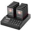 Restaurant Pager System, Wireless 400m Long Range Lineup Waiting Queue Signal, Guest Customer Calling Beepers with Vibration & Flashing, 10 Buzzers