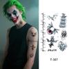 Halloween Ghost Clown Face Tattoo Stickers for Makeup and Masquerade Parties