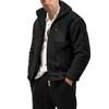Men's Winter Solid Color Zipper Stand Collar Jacket Men's Casual Fleece Jacket