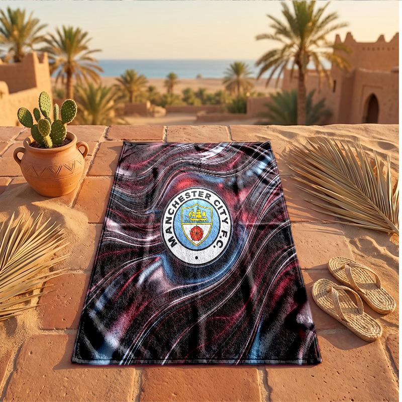 Manchester City Print Microfiber Beach Towel Quick Dry Absorbent Large Towel For Beach Swimming Travel