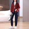 Women's Spring-Autumn 2025 Casual Sportswear: Fashionable, Age-Reducing Sweatshirt Two-Piece Set for Middle-Aged Moms