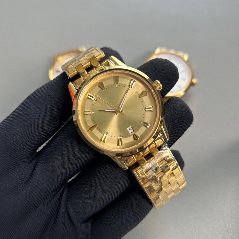Langjia Retro Couple's Quartz Watches with Sapphire Glass and Interchangeable Steel and Leather Straps