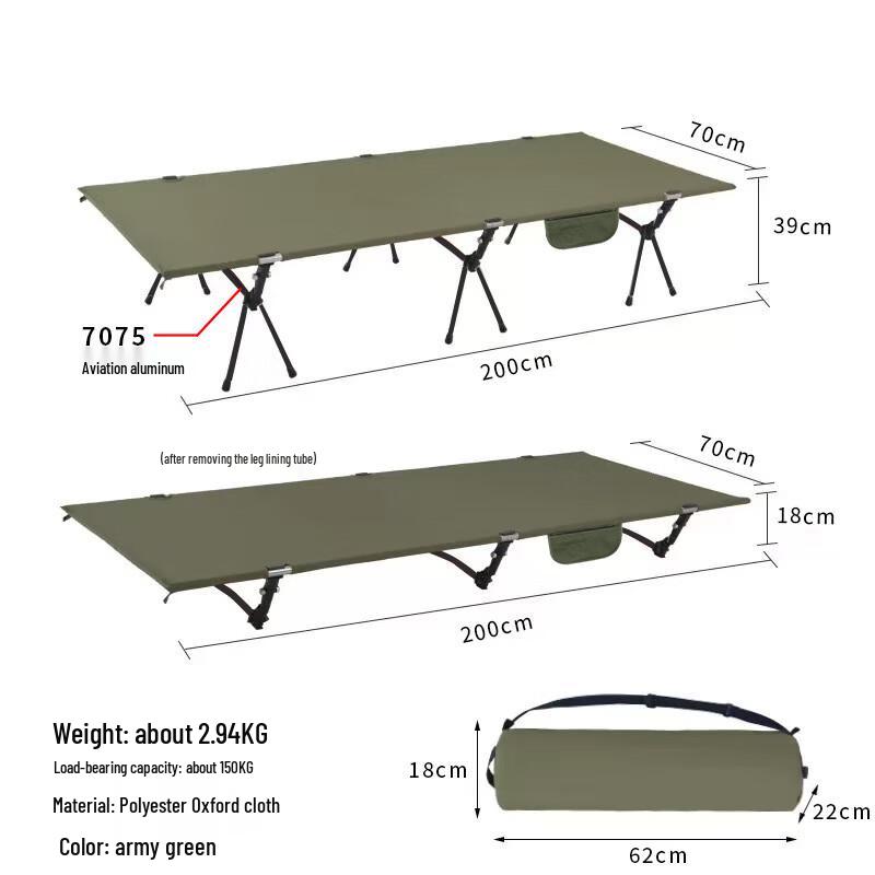 OEING Portable Ultralight Folding Camping Cot