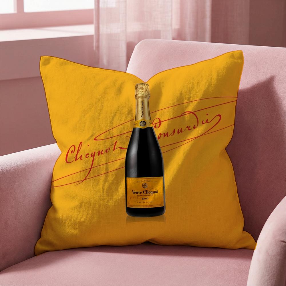 Роскошная наволочка-подушка V-Veuve C-clicquot для разных ситуаций - для дома и автомобиля - Двусторонняя, мягкая и прочная для повседневного использования
