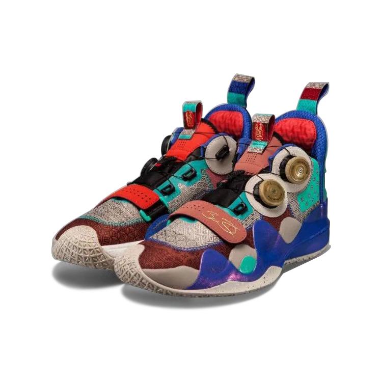 Li Ning WOW 8 Way Of Wade 8 Праздник Весны Средневысокие Баскетбольные Кроссовки для Выступлений Мужские Черно-Белые ABEP001-5
