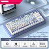 Компактная механическая игровая клавиатура на 87 клавиш – Прозрачные PBT кейкапы «Молочный пудинг» (Double Milk Pudding), Милый дизайн для офиса и киберспорта