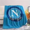 1PC Napoli Crest Custom Name Patterned Flannel Blanket Suitable For All Seasons For Home Decor Warmth And Comfort Gifts Holiday Present