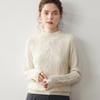 Cashmere Cable Knit Raglan Sweater - Half-High Neck, Loose Fit