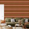 Autumn Plaid Wallpaper Orange, Gold, Red and Ochre 50x1000