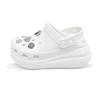 Crush Clog EVA Lost Saturn High Street Fashion Simple and Versatile Vintage Style Hole Shoes Women's White