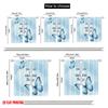 2pcs 2D flat printing Window Curtains Blue Butterfly Amazing Things Fabric Without Electricity Family Party Use for Wall art