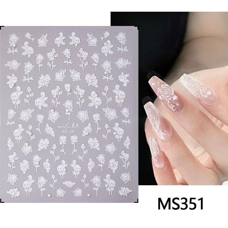 Наклейки для дизайна ногтей-бабочки 5D бронзовое серебро Аврора лазерное украшение для ногтей своими руками