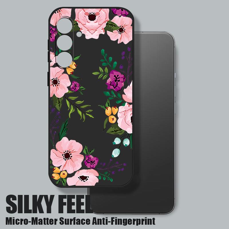 Чехол из мягкого ТПУ с принтом пионов для Samsung Galaxy S25 S22 S23 S24 Ultra S24 FE A56 A55 A53 A54 A35 A15 A16 A36 5G