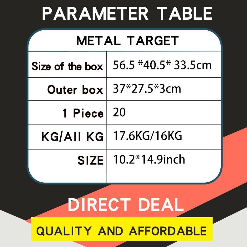 Cross-border Metal Iron IDPA Gravity Target with Quick Release, 4-Position Rotation, and Training Stickers