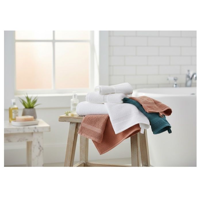 Lot de 2 gants de toilette 15 x 21 cm Lilas lin