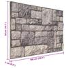 Wall Panels 10 pcs Grey and White 100 x 50 cm EPS Foam
