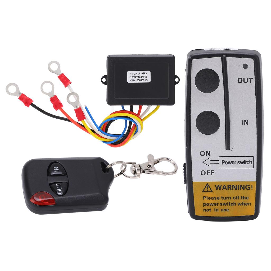 Комплект дистанционного управления беспроводной лебедкой с приемником 12 В 24 В, аксессуар дальнего действия 75 футов
