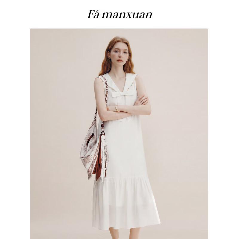 Платье-трапеция Fa Man Xuan в французском стиле с бантом