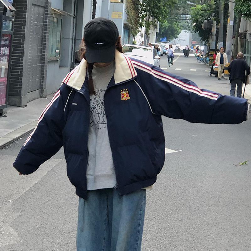 Американская ретро стеганая одежда Женская новая зимняя стеганая куртка Пуховая стеганая куртка