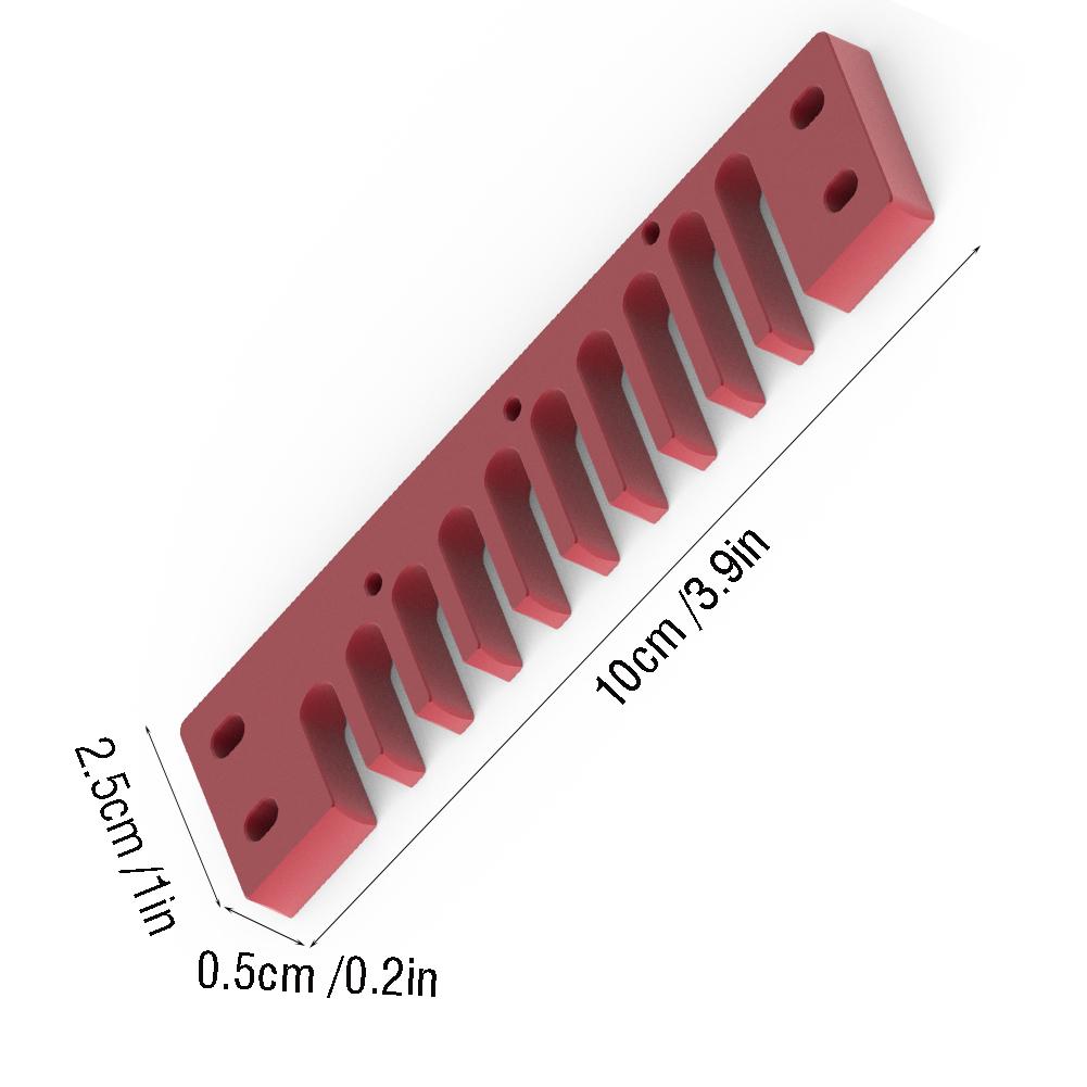 Aluminum Alloy Comb Harmonica Part for Hohner Marine Band Crossover   Deluxe (Red)