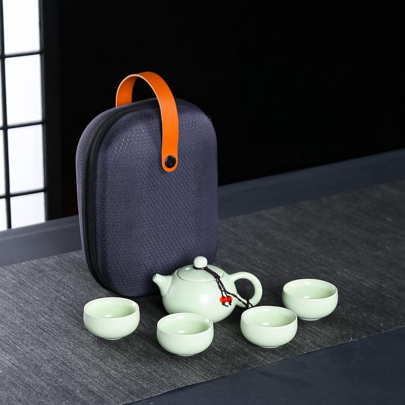 Dehua Kung Fu Tea Set Portable High-end Light Luxury Gifts Household Business Gift Set Printing