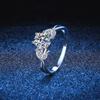Bague Ringen Ювелирные изделия из стерлингового серебра S925, роскошное кольцо с бриллиантом 1 карат D-цвета, муассанит, женский цветок, растение, дизайн, размер 5-9, подарок
