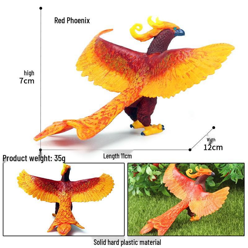 Dinosaur & Dragon Plastic Toy Set: Mythical Animal Figures for Kids