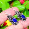 Lapis Lazuli Gemstone Handmade 925 Sterling Silver Jewelry Earring 1.77" R3I22